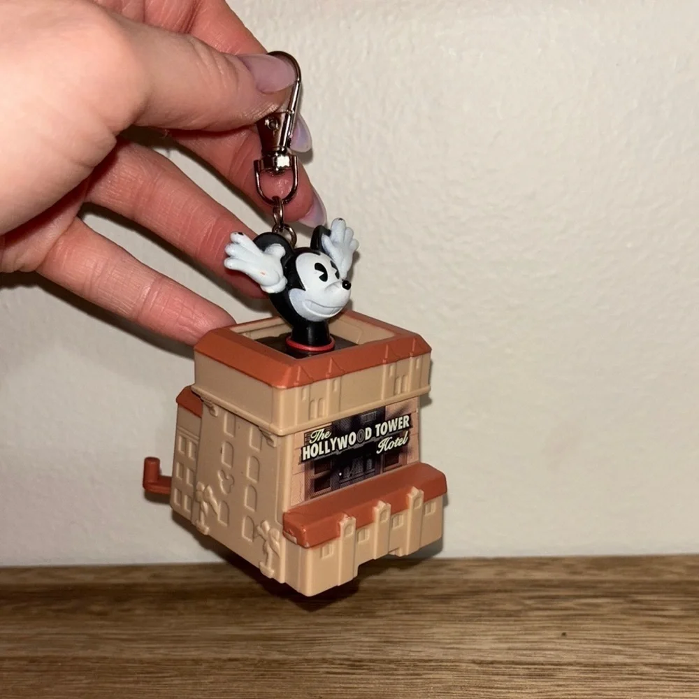 Mickey Mouse Hollywood Tower Hotel Keychain